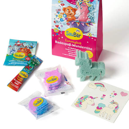 Kinder Badezusatz Wundertüte Einhornglück SauBär