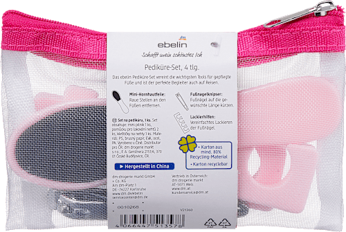 Pediküre-Set mit Tasche ebelin