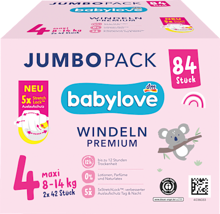Premium pelene jumbo maxi vel. 4 (8-14 kg) babylove