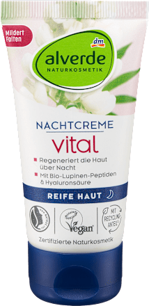 Vital noćna krema - sa peptidima organske lupine alverde NATURKOSMETIK