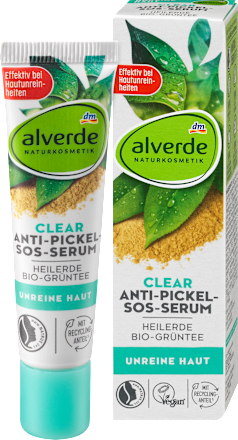 Sérum proti akné SOS Clear s bahnom a bio zeleným čajom alverde NATURKOSMETIK