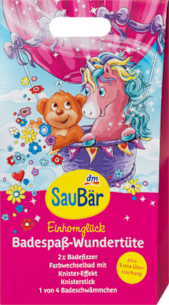 Kinder Badezusatz Wundertüte Einhornglück SauBär