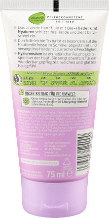 Handfluid Bio Flieder & Hyaluron alverde NATURKOSMETIK