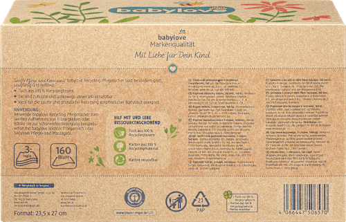 Chusteczki higieniczne z recyklingu dla dzieci babylove nature