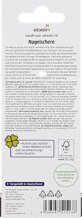 Körömvágó olló, professzionális, nikkelmentes, többféle ebelin PROFESSIONAL