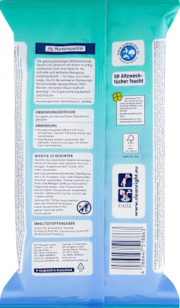 Feuchte Allzwecktücher Coconut Kiss Denkmit