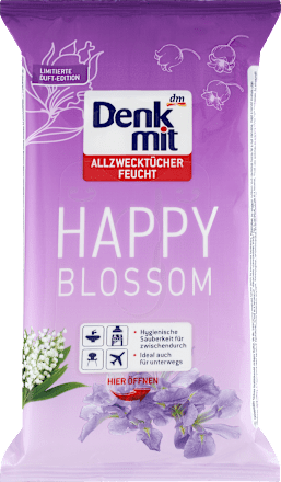 Feuchte Allzwecktücher Happy Blossom Denkmit
