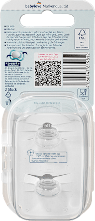 Schnuller Air Nacht Silikon symmetrisch, braun/grau, Gr.3, ab 16 Monate babylove