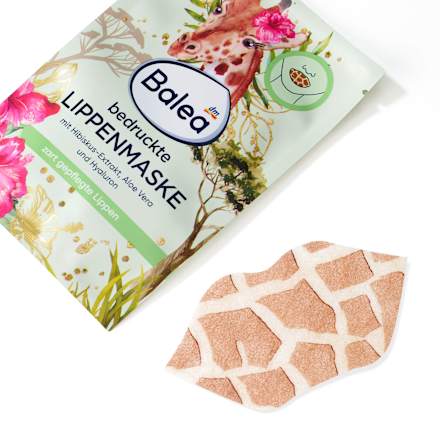 Lippenmaske Safari Giraffe bedruckt Balea
