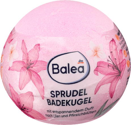 Pezsgő fürdőgolyó grapefruit-almavirág vagy liliom-barackvirág illattal Balea