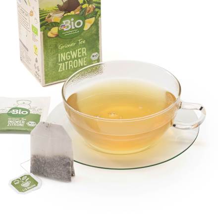 Grüner Tee Ingwer & Zitrone (20 Beutel) dmBio