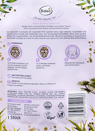 Tuchmaske Safari Leopard bedruckt Balea