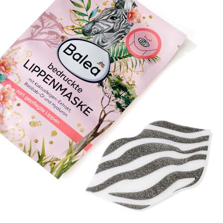 Lippenmaske Safari Zebra bedruckt Balea