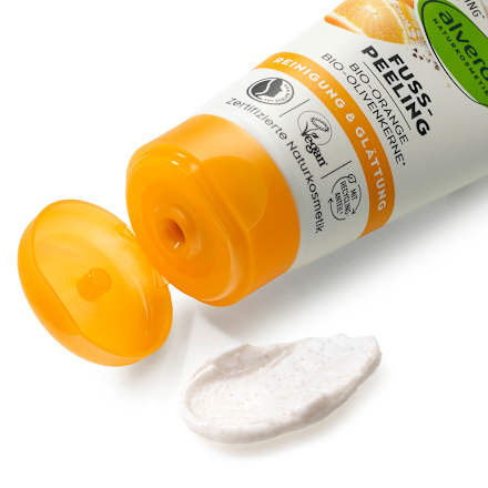 Peeling na chodidlá s výťažkom z bio pomaranča a jadier olív alverde NATURKOSMETIK
