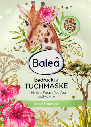 Bedruckte Tuchmaske Giraffe Balea