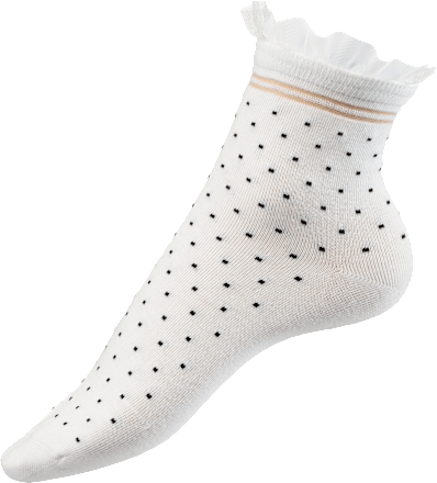 Socken mit Punkten weiß Gr. 39-42 Fascino