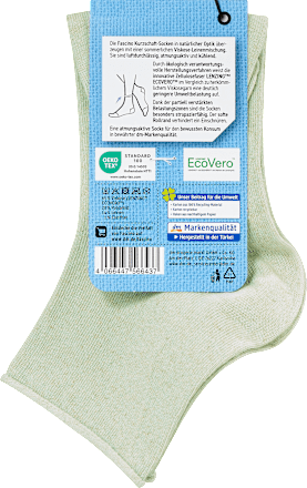 Socken mit Viskose-Leinen-Mischung grün Gr. 39-42 Fascino