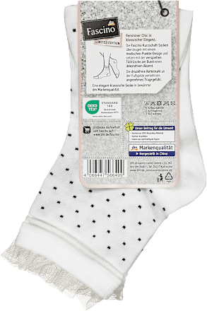 Socken mit Punkten weiß Gr. 39-42 Fascino
