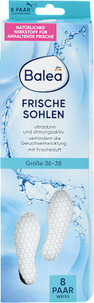 Osvežujoči vložki za čevlje, velikost 36-38 (8 parov) Balea