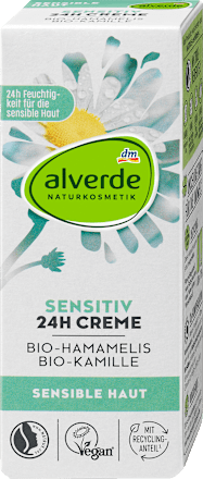 Gesichtscreme Sensitive 24h Bio Hamamelis & Bio-Kamille alverde NATURKOSMETIK