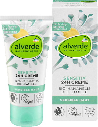 Gesichtscreme Sensitive 24h Bio Hamamelis & Bio-Kamille alverde NATURKOSMETIK