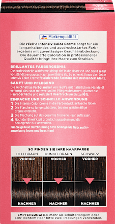 Haarfarbe 3.0 Dunkelbraun réell‘e