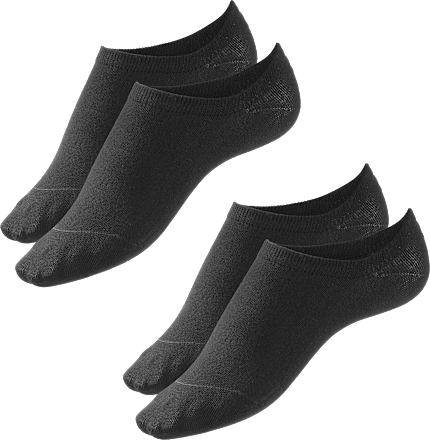 Füßlinge mit Viskose & Fersen-ABS schwarz Gr. 35-38 Fascino