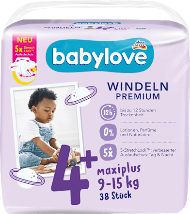 PREMIUM pelene maxiplus, veličina 4+ (9-15 kg) babylove