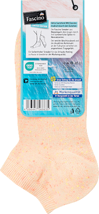 Sneaker Socken mit Noppengarn apricot Gr. 39-42 Fascino