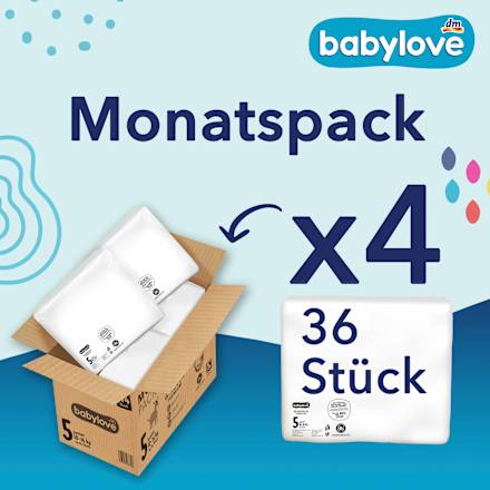 Windeln Premium Gr. 5 Junior (10-16 kg) Monatspack babylove
