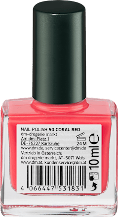 Lakier do paznokci Color&Care 50 Coral Red alverde NATURKOSMETIK