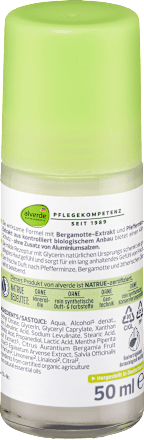 Deo roll-on FRESH, menta i bergamot alverde NATURKOSMETIK