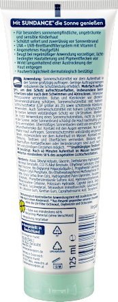 Kids Sonnencreme sensitiv LSF 50, 125 ml - Überfüller SUNDANCE