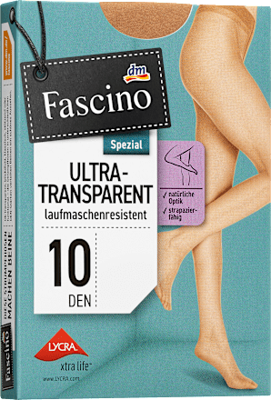 Strumpfhose ultra-transparent caramel Gr. 38/40, 10 DEN Fascino