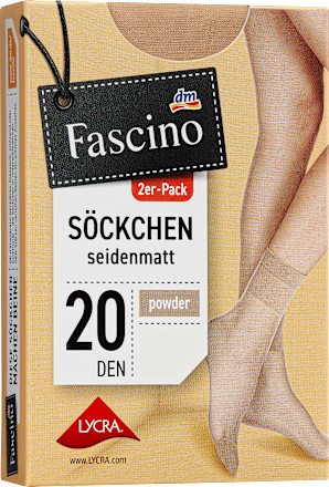 Söckchen seidenmatt powder Gr. 35-38, 20 DEN Fascino