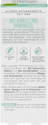 Gesichtscreme Sensitive 24h Bio Hamamelis & Bio-Kamille alverde NATURKOSMETIK