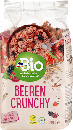 Bio hrustljavi pečeni muesli z ovsenimi kosmiči in liofiliziranim jagodičevjem  dmBio