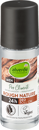 Roll-on deodorant ROUGH NATURE Pro Climate alverde NATURKOSMETIK MEN