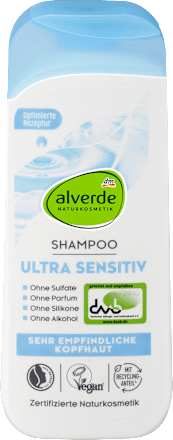 Ultra szenzitív sampon rendkívül érzékeny fejbőrre alverde NATURKOSMETIK
