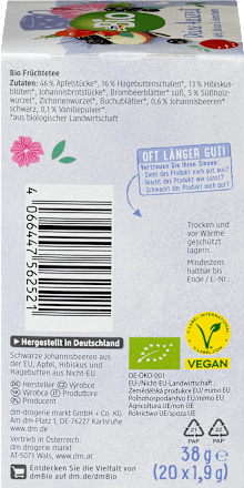 Био плодов чай Deine Auszeit (20 x 1,9 g) dmBio