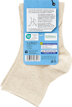 Socken mit Viskose-Leinen-Mischung beige Gr. 35-38 Fascino