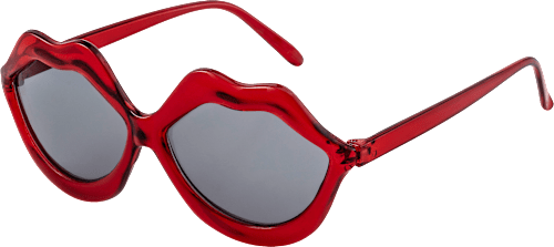 Rote Party-Sonnenbrille in Kussmund-Form SUNDANCE