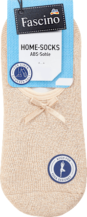 Socken mit Frottee + ABS-Sohle beige Gr. 35-38 Fascino