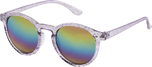 Sonnenbrille Kids mit Glitzer-Rahmen und verspiegelten bunten Scheiben SUNDANCE