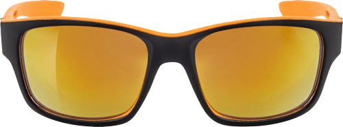 Sonnenbrille Kids schwarz-orange mit verspiegelten Scheiben SUNDANCE