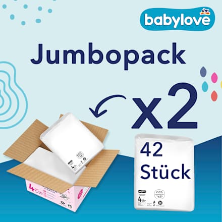 Windeln Premium Gr. 4 Maxi (8-14 kg), Jumbopack babylove