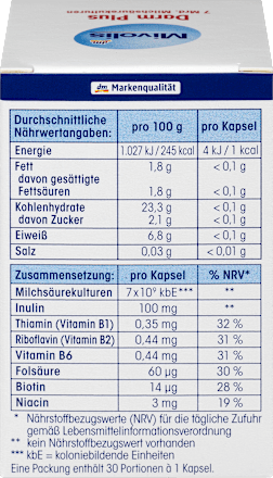 Kompleks B vitamina, sa kulturama mikroorganizama i inulinom, kapsule Mivolis
