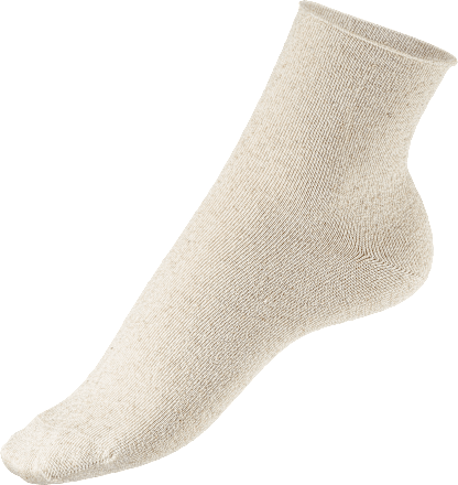 Socken mit Viskose-Leinen-Mischung beige Gr. 35-38 Fascino