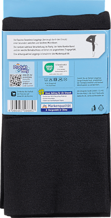 Leggings mit nahtlosem Panty schwarz Gr. 38/40 Fascino