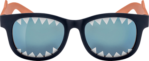 Sonnenbrille Kids mit Haifisch-Detail an den Bügeln und Scheiben SUNDANCE